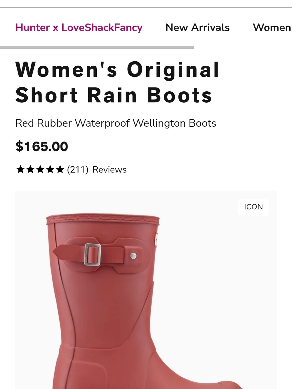 Hunter Women's Original Short Rain Boots